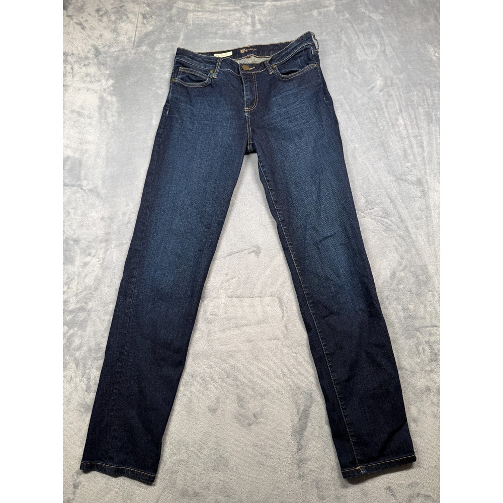 KUT From The Kloth Diana Kurvy Skinny Jeans Women 10 Blue Denim Cotton Dark Wash